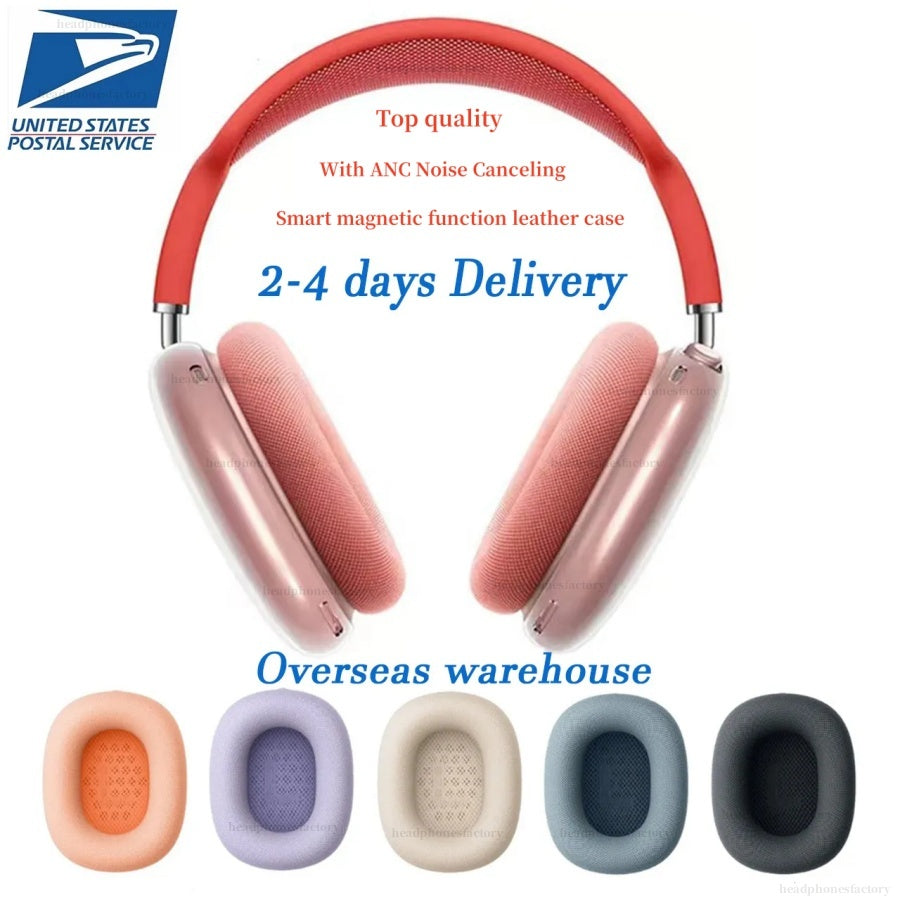 MAX Top ANC Metal Pro max air pro 2 3 4 Headband Headphone Accessories Transparent Solid Silicone Waterproof Protective case air Maxs Headphones Cas