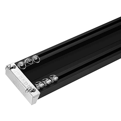 ZSHINE Curtain Conjoined Double Track Customize Length Ceiling or Wall Mounting Heavy-Duty Curtain Rails for Living Room Bedroom Room Divider(Black)�