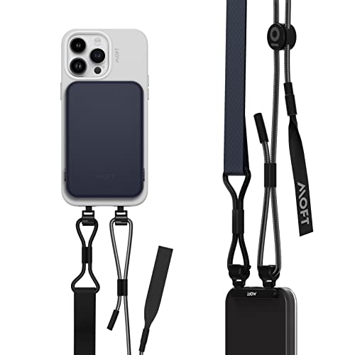 MOFT Phone Lanyard, Universal Adjustable Detachable Crossbody Long Lanyard with Phone Patch, Compatible with Most Smartphones, Length up to 150cm, Nav