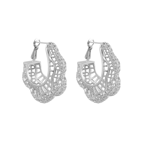 Gold Earrings,Gold Hoop Earrings For women, 14K Gold Plated Dangle Earrings, Gold Earrings For Women Hoops, Silver Hoop Earrings For Women gold7