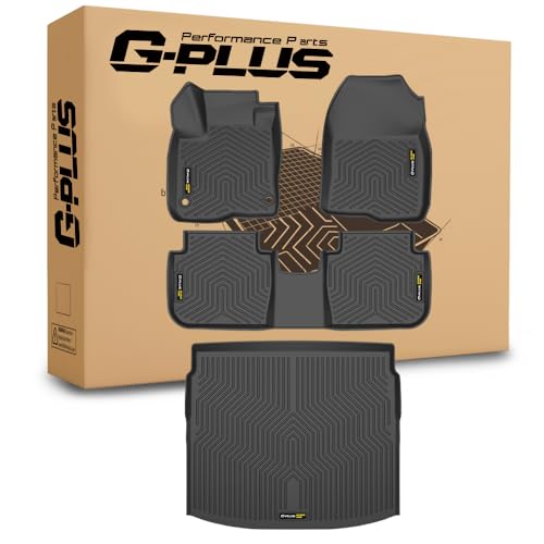 G-PLUS Floor Mats & Cargo Liners 4PCS,Compatible with Honda CRV 2023 2024 2025(Include Hybird), TPE All Weather 1st & 2nd Row Floor Mats and Car Trunk
