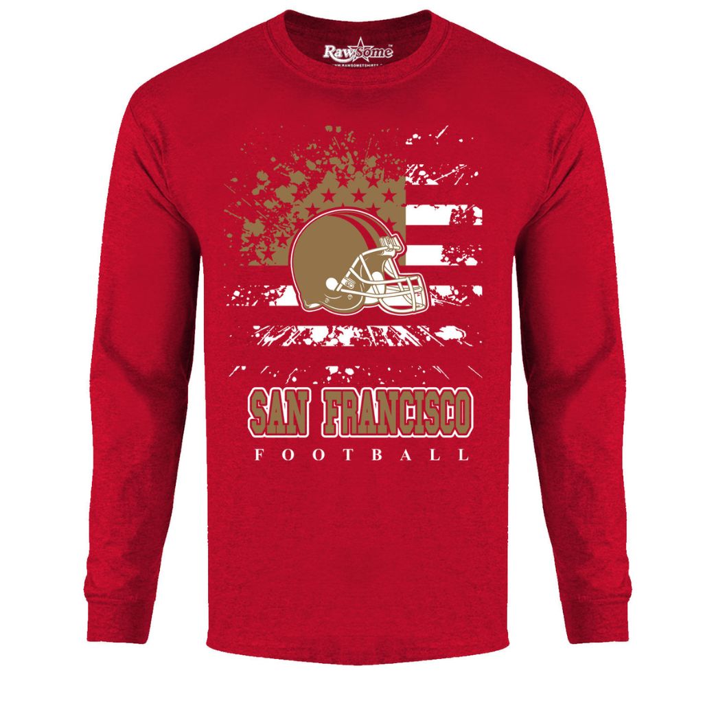 Men's Star-Spangled Football Long-Sleeve Shirts - Medium - San Francisco