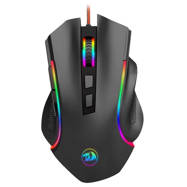 n M607 RGB Wired Gaming Mouse Ergonomic Mouse Programmable with 7 Backlight Modes up to 7200 DPI for Windows PC Gamers