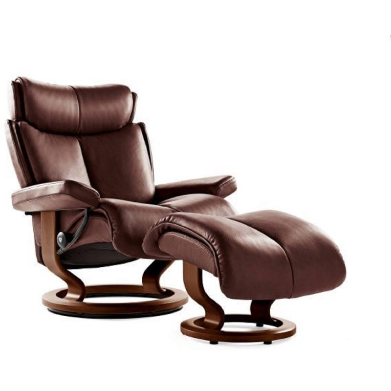Stressless Magic Chair and Footstool - Small - Leather - Paloma