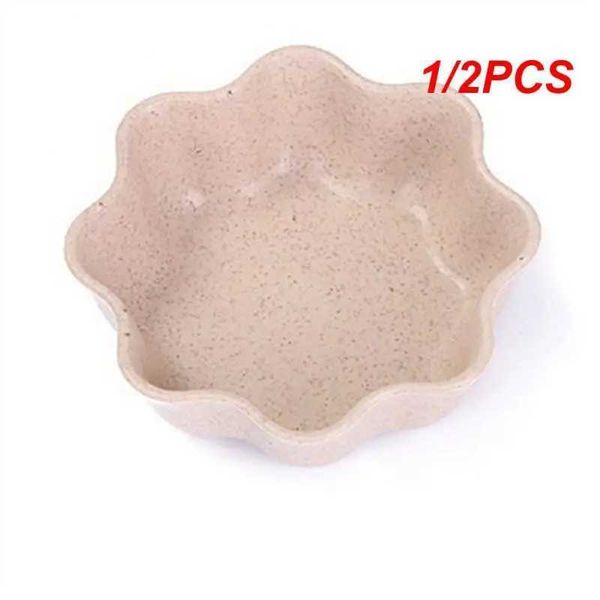 1-2PCS Mini Cute Lightweight Appetizer Plates Seasoning Bowl Food Sauce Dish Heart Shape Tableware Bowl Kitchen Accessories Y240902