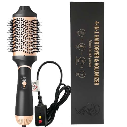 Hair Dryer Brush Blow Dryer in One Step, Upgraded 4 in 1 Hair Dryer and Styler Volumizer with Negative Ion Anti-frizz Ceramic Titanium Barrel Hot Air