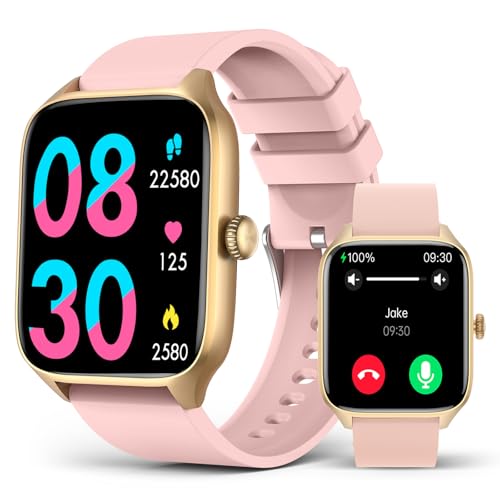 Smart Watch for Women, 1.96" GPS Watcher with 120+ Sports Modes, Blood Pressure-Heart Rate-Blood Oxygen-Sleep Monitor, IP67 Waterproof Smartwatch for