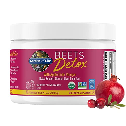 Garden of Life Organic Beet Root Powder with Antioxidants, Vitamin C, Probiotics & Apple Cider Vinegar for Digestive & Liver Health – Beets Detox �