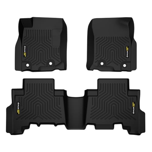 G-PLUS TPE Floor Mats Compatible with Toyota 4Runner 2013-2023-Fit Lexus GX460 2014-2023, 1st & 2nd Row 3pcs Mats All Weather Floor Liners Cargo Liner
