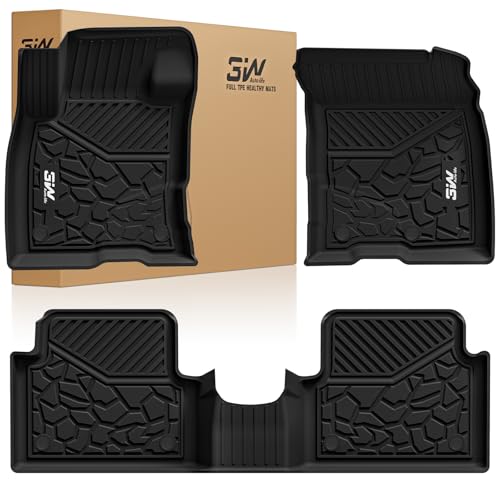 3W Floor Mats for Ford Maverick 2022-2025(Only Fits Gasoline Models) All Weather Floor Liners for Ford Maverick,1st & 2nd Row Black
