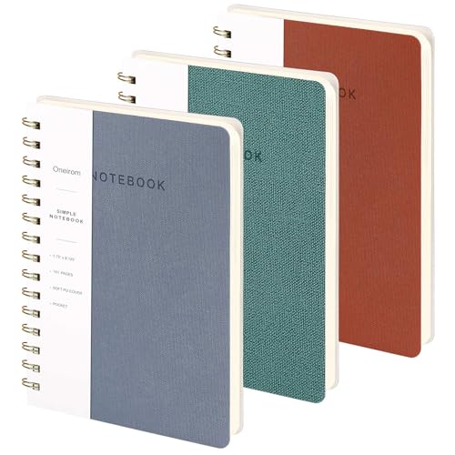 Lined Spiral Notebook College Ruled A5 Journal Book for Note Taking, 160 Pages Writing Journal for Office and Home School Supplies 5.75 x 8.125 inch (