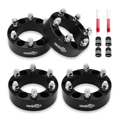 4 Pack 6x139.7mm Wheel Spacers for Silverado Tahoe Yukon Escalade EXT, 2" Thick Forged Hubcentric Tire Spacer, M14x1.5 Thread Studs & 108mm Centric Bo