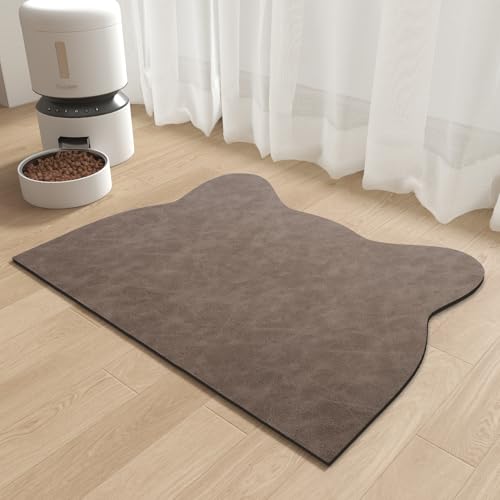 Absorbent Dog Food Mat-Dog Cat Mat for Food and Water Bowl, Quick Dry Pet Food Mat, No Stains Pet Feeding Pad, Cat Accessories Pet Supplies-Water Bowl