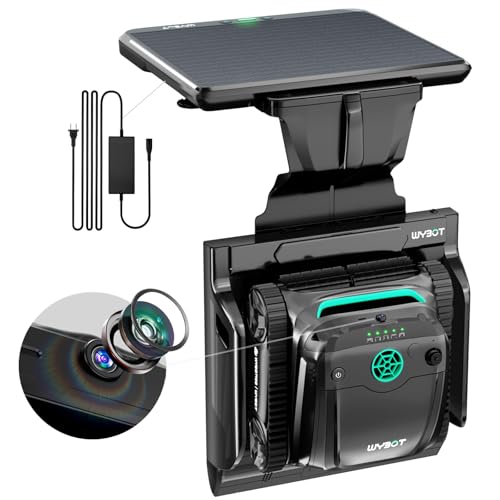 (2025 New) WYBOT S2 Solar Vision Robotic Pool Vacuum Cleaner, AI Vision, Smart Auto Docking, Dual Charging, Scheduled & Area Cleaning, 3D Adsorption f