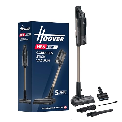 Hoover HF6 Pet Cordless Stick Vacuum Cleaner with Pet Hair Tool, Floor Sensor, Dual Way Clean, Up to 100 Min Runtime,Anti Hair Wrap,Double Edge Cleani