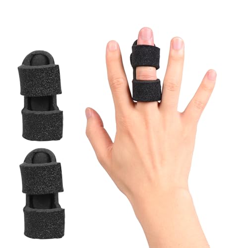 Cozyhealth Finger Splint (2 Pack), Universal Finger Straightener, Broken and Trigger Finger Splints, Finger Brace for Arthritis pain and Support, Spra