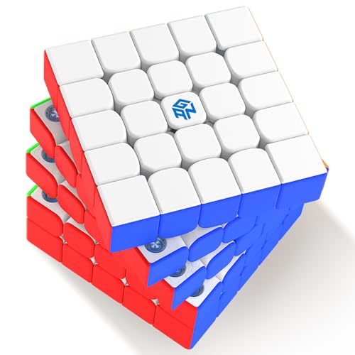 GAN562 M 5x5 Magnetic Speed Cube with 160 Magnets, Double-Layer Structure Anti-POP Puzzle STEM Toy for Kids Adults Competition Travel Games Holiday Bi