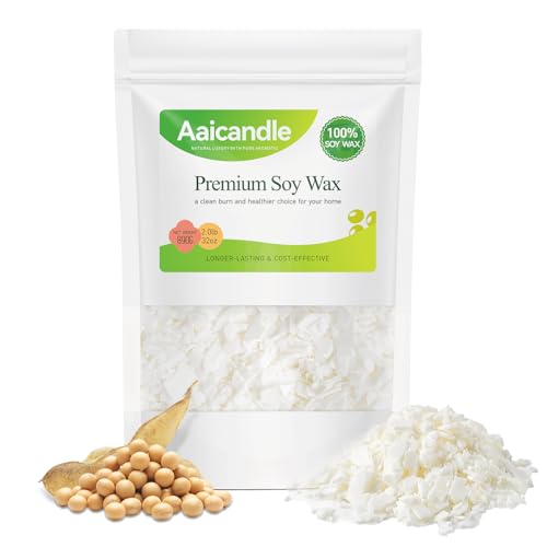 2LB Soy Wax for Candle Making – Natural Soy Wax Supplies for DIY Candles, Container & Tealight Craft Use, Easy Melt and Smooth Finish, Designed for