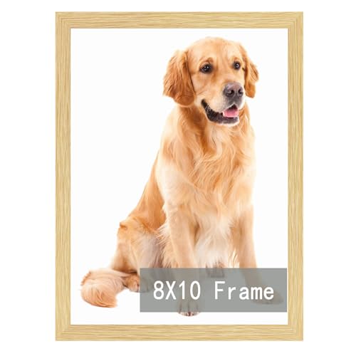 RUN HELIX 8x11 Picture Frame Oak for Wall Hanging or Tabletop- Wall Mounting Horizontally or Vertically, 8 x 11 Wall Gallery Poster Photo Frame for 8
