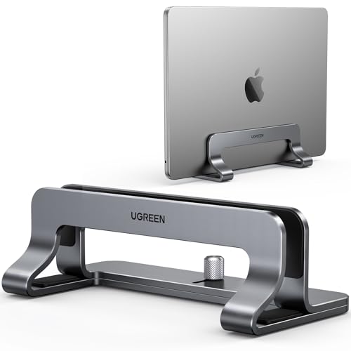 UGREEN Vertikaler Laptop Ständer Aluminium Vertikal Stand Laptopständer Platzsparender Laptop Halter mit thermischer Basis für Laptops,MacBook Air,