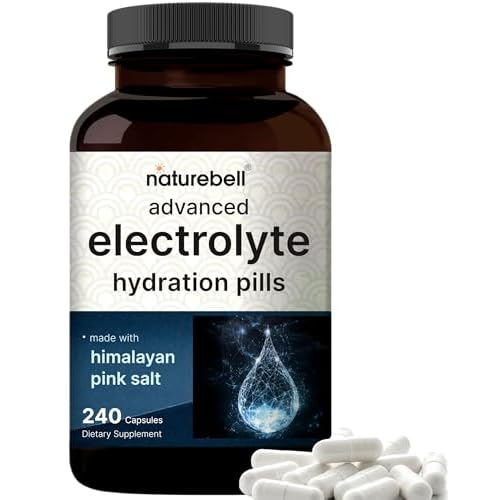 Advanced Electrolyte Pills, 240 Capsules | Salt Pills with Electrolytes for Fasting Hydrating | Made with Himalayan Pink Salt, Sodium, Potassium, Magn