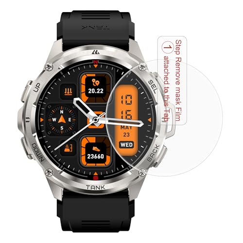 KOSPET Tempered Glass Screen Protector for TANK T3 Ultra 2 Smart Watch, 1.43“ 9H Tempered Glass Film (2 PACK)