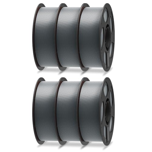 ANYCUBIC PLA+ 3D Printer Filament 1.75mm, High Toughness 3D Printing Filament, Dimensional Accuracy +-- 0.02mm, Print with Most FDM 3D Printers,6PCS T