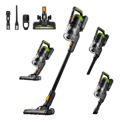 Eureka RapidClean Pro Cordless Vacuum Cleaner for Hard Floors, Lightweight Stick Vacuum LED Headlights, Convenient Stick and Handheld Vac, Green, NEC2