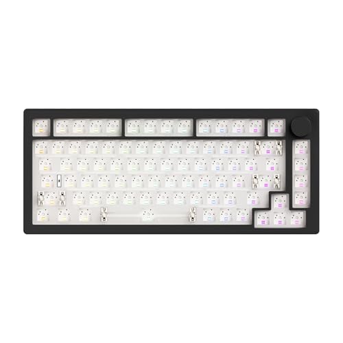 MONSGEEK M1 V5 Mechanische Tastatur, VIA-programmierbar, Hot-Swap-fähig, 2,4 GHz-Bluetooth 5.0-USB-C, kabelloses Gaming-Kit, RGB-Tastatur-Kit für Wi