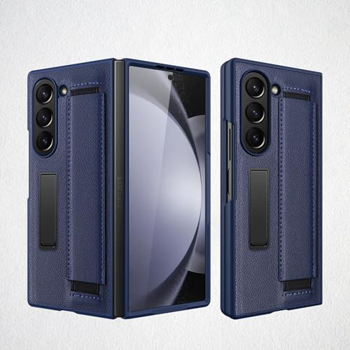 ​​for Samsung Galaxy Z Fold 7 Slim Case with Wrist Strap & Multi-Angle Stand, Built-in Screen Protector Shockproof Full Body Drop Fall Protection