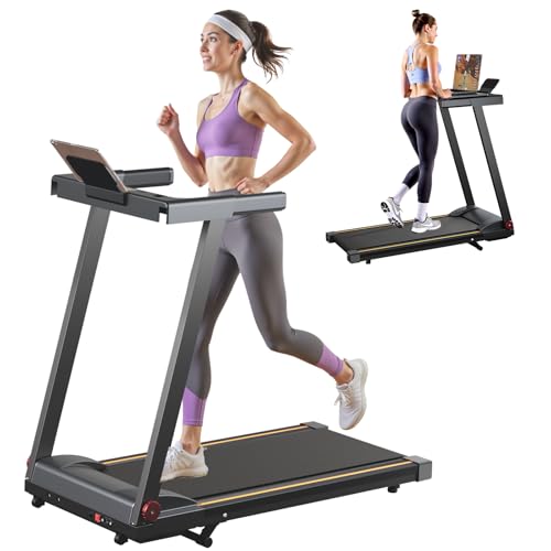 Treadmills for Home, 4-in-1 Foldable Treadmill with Incline, 300 LBS Capacity Running Treadmills for Home Small Spaces with Handles, 3.0 HP Folding Tr