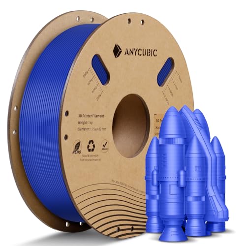 ANYCUBIC PLA+ 3D Printer Filament 1.75mm, High Toughness 3D Printing Filament, Dimensional Accuracy +-- 0.02mm, Print with Most FDM 3D Printers, 1KG S