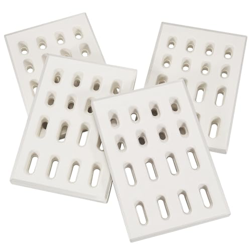 GasSaf Ceramic Bricks Replacement for Barbeques Galore Grand Turbo, Grand Hall, Members Mark Grills, 4 PCS Heat Plates Ceramic Briquettes Flame Tamer