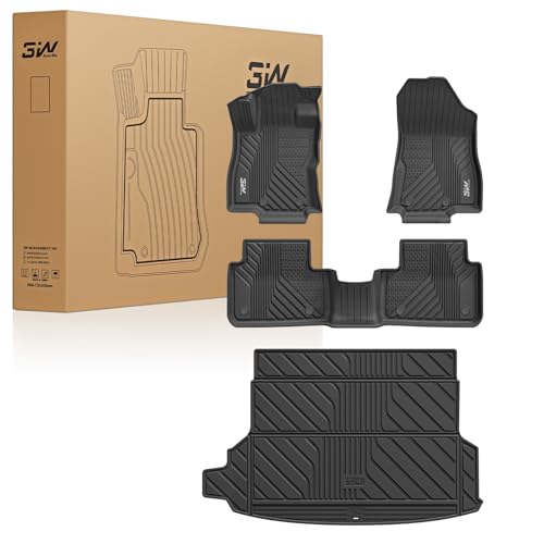 3W Floor Mats & Cargo Liner Fit for 2025 2026 Subaru Forester (Not Fit Hybrid & Wilderness & PHEV), TPE All Weather Custom Fit 2025 2026 Forester 1st