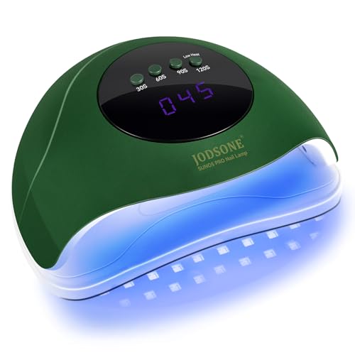 JODSONE U V Nail Lamp LED Gel Nail Dryer Gel Nail Lamp with Auto Sensor and 4 Timers Home Salon Use Nail Tools Green