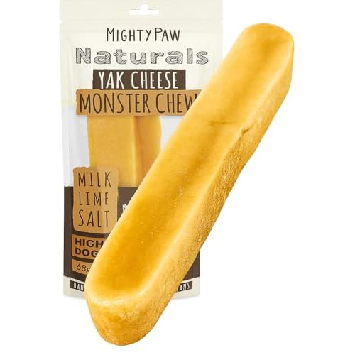 Mighty Paw Yak Cheese Chews for Dogs | All-Natural Long Lasting Pet Treats. Odorless and Great for Oral Health. Limited-Ingredient Chews for Puppies &