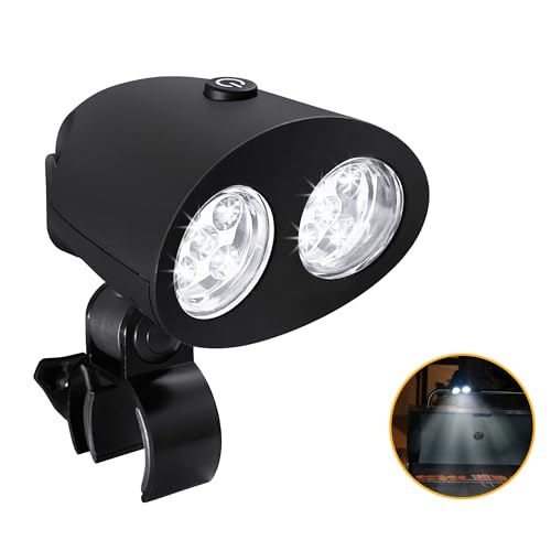 Grill Lights with 10 LED Lights, Waterproof Grill BBQ Lights with Aluminum Clip, BBQ Grill Accessories Suitable for Outdoor, Barbecues and Cycling Lig