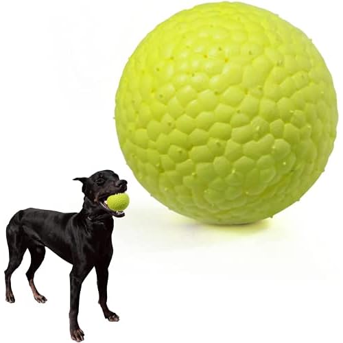 Dog Balls, Rubber Chew Ball Toy, Non-Toxic, Bite Resistant Interactive Training Toy Ball IQ Puzzle for Small Medium Dogs green