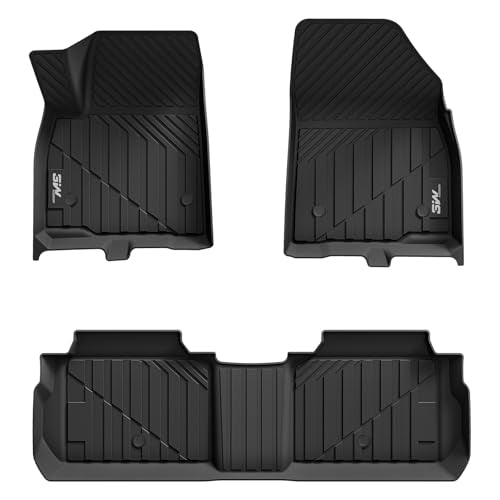 3W Floor Mats Fit for 2016-2024 2025 Custom Fit Cadillac XT5 Accessories TPE All Weather Floor Liner for Cadillac XT5 1st and 2nd Row Full Set Car Lin
