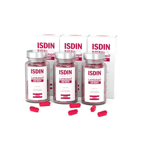 ISDIN Lambdapil Hair Density Capsules: Hair Thickening Vitamin Capsules for Thinning Hair 1 Count (Pack of 180)