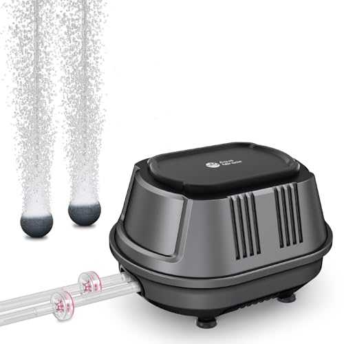 AquaMiracle Aquarium Air Pump Super Quiet Fish Tank Air Pump, Aquarium Bubbler Hydroponics Air Pump Oxygen Pump Pond Aerator 6W-190GPH, ≤ 150 Gallon