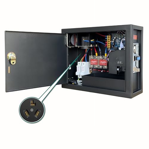 Sintron ST-003 Coin Operated Timer Control Box with NEMA 10-30R Receptacle 3 Prong 220V for US & CA Dryer Power Plug 3 Pole 3 Wire, Use for Vending Ma