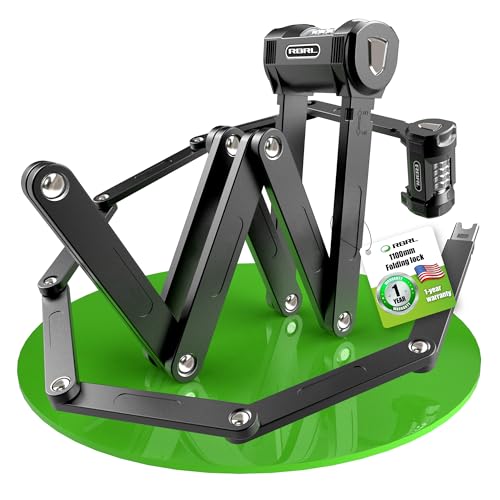RBRL Folding Heavy Duty Anti Theft 3.6ft Bike Chain Lock, High Security Combination Lock for Bicycle-Scooter-Motocycle-Ebike