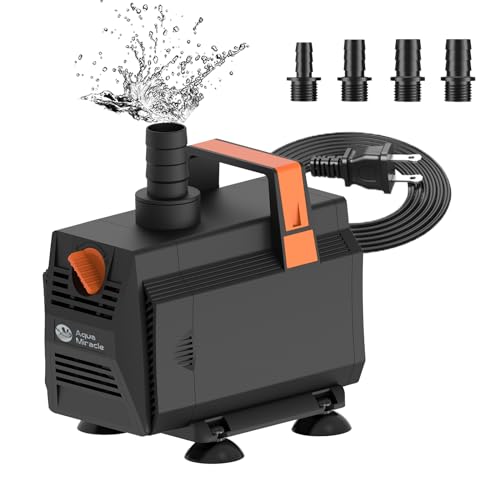AquaMiracle 600GPH Aquarium Water Pumps (2270L-H, 35W) Fountain Pump Pond Pump Submersible Water Pump with Flow Control for Fountain, Waterfall, Statu