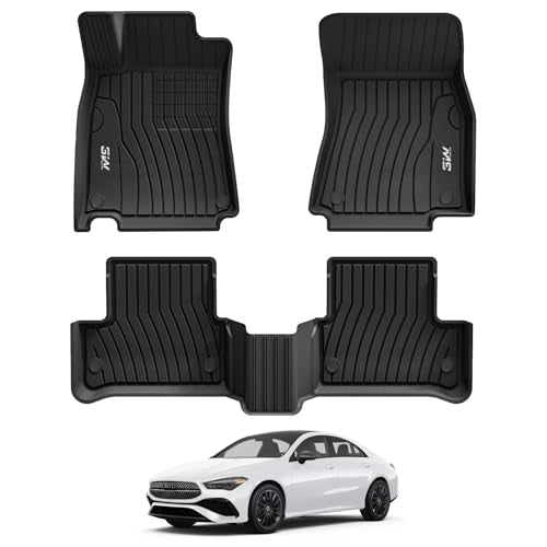 3W Floor Mats for Mercedes Benz CLA 2020-2025 - GLA 2021-2025, TPE All Weather Anti-Slip Odorless Custom Fit Floor Liner for Benz CLA Accessories 1st