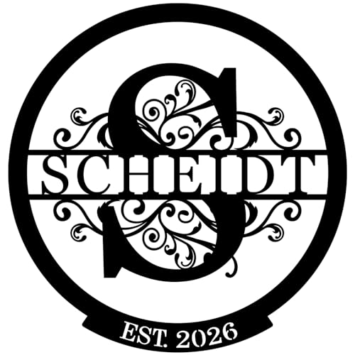 Personalized Family Name Sign Personalized Last Name Metal Signs Monogram Wall Decor Custom Last Name Sign Metal Wall Art Split Letter Name Sign Door