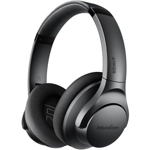 Soundcore Anker Life Q20 Hybrid Active Noise Cancelling Headphones, Wireless Over Ear Bluetooth Headphones, 70H Playtime, Hi-Res Audio, Deep Bass, Mem