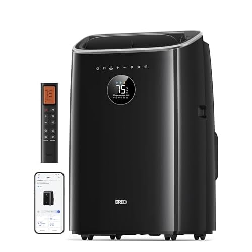Dreo Portable Air Conditioners, 8,000 BTU Air Conditioner for Bedroom with Drainage-free Cooling, 45dB Quiet, APP-Voice-Remote, 24h Timer with Fan & D