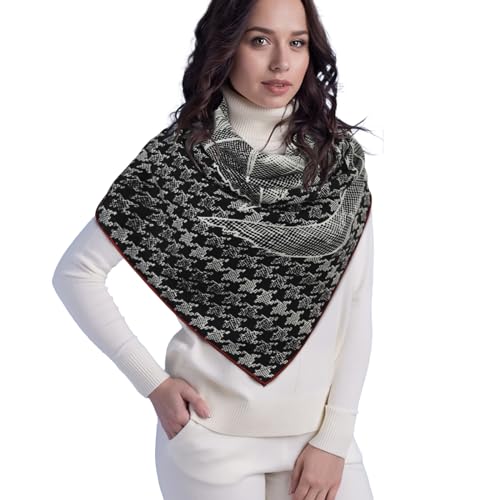EXTREE Women's Travel Scarf Pashmina Shawls and Wraps Winter Warm Square Large Scarves Made of 60% Wool and 40% Silk Color-05