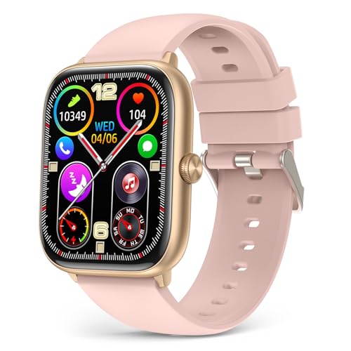 Smart Watch for Women with Bluetooth Call,Activity Fitness Tracker 2.06" HD Full Touch Screen with Heart Rate-Blood Oxygen-Sleep Monitor,IP68 Waterpro